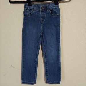 Childrens Place Boys Blue Denim Skinny Stretch Jeans Size 4T Adjustable Waist